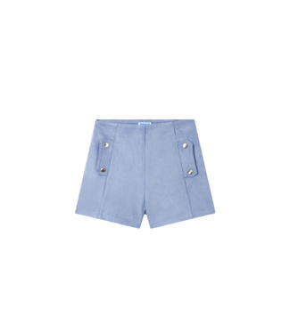 French Blue Suede Shorts