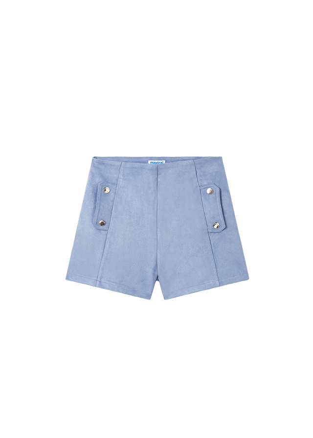 Mayoral French Blue Suede Shorts