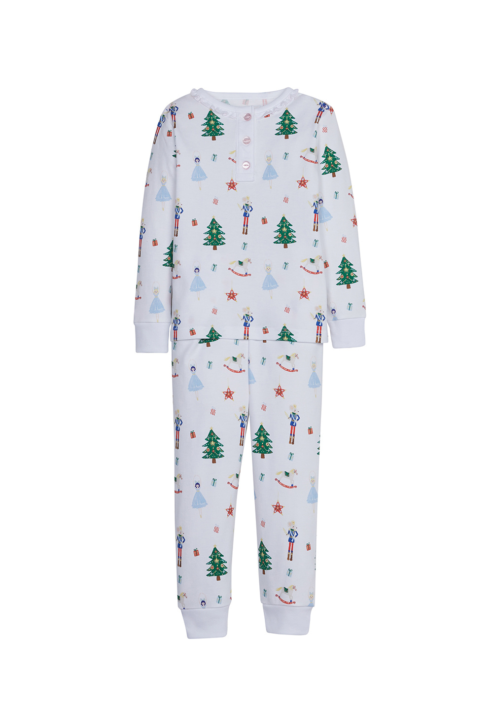 Little English Girl Printed Jammies-Nutcracker