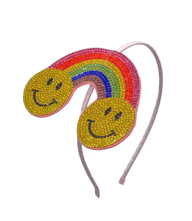 Crystal Emoji Smiley Rainbow Headband