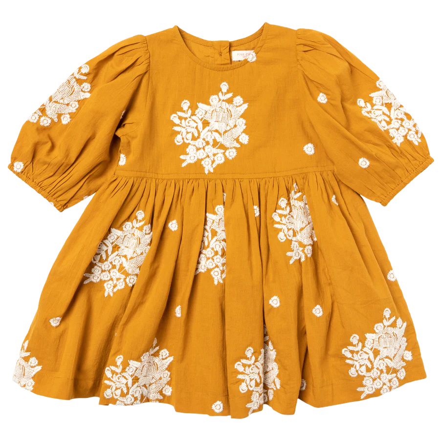 Pink Chicken Brooke Inca Gold W/Embroidery Dress Pink Chicken Brooke Inca Gold W/Embroidery Dress