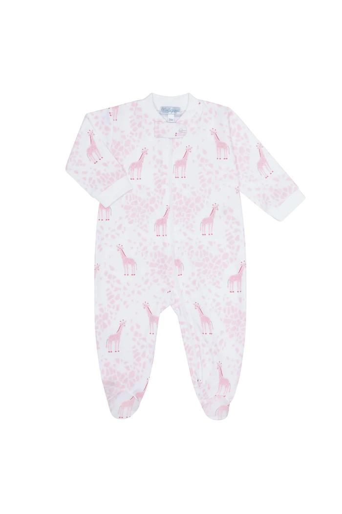 Nellapima Pink Giraffe Zip Footie