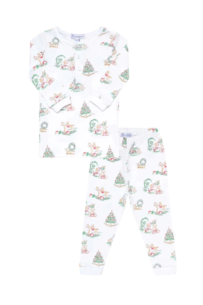 Nellapima Boy Christmas Toile PJ Nellapima Boy Christmas Toile PJ