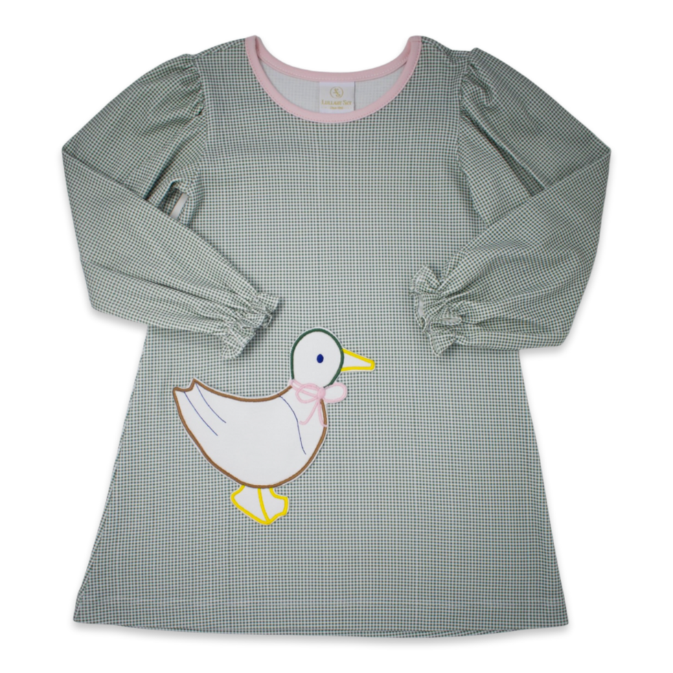 Lullaby Set Olive Green Faith Dress w/Duck Pocket
