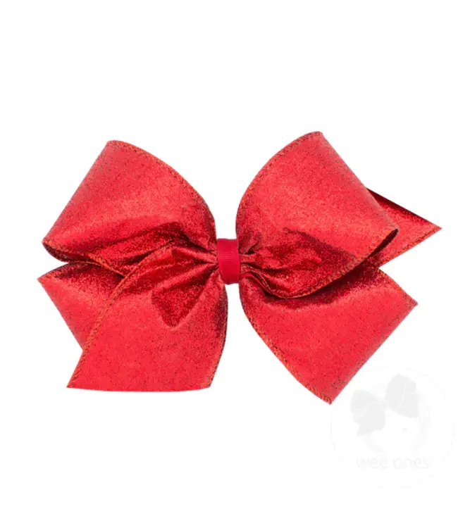 Wee Ones King Glitter Bow RED