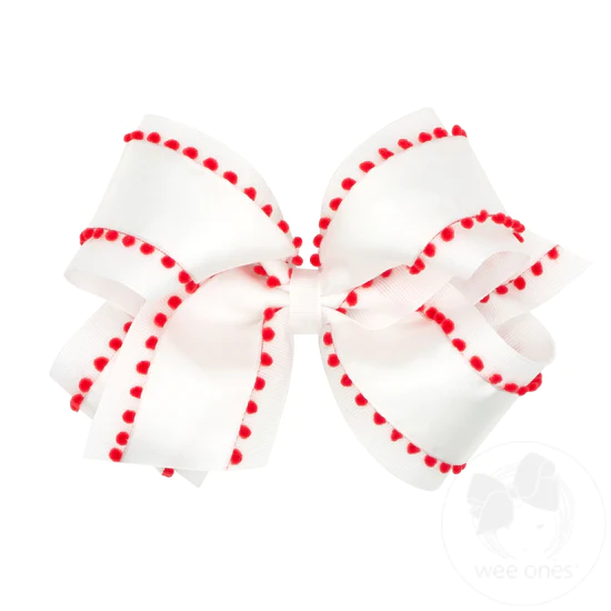 Wee Ones King White w/Red Pom Pom Wee Ones King White w/Red Pom Pom