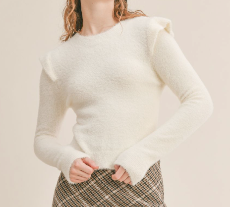 Sadie & Sage Abigail Ruffle Trim Sweater