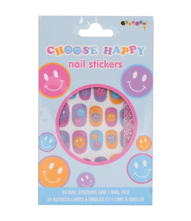 Iscream Choose Happy Nail Stickers and Nail File Set