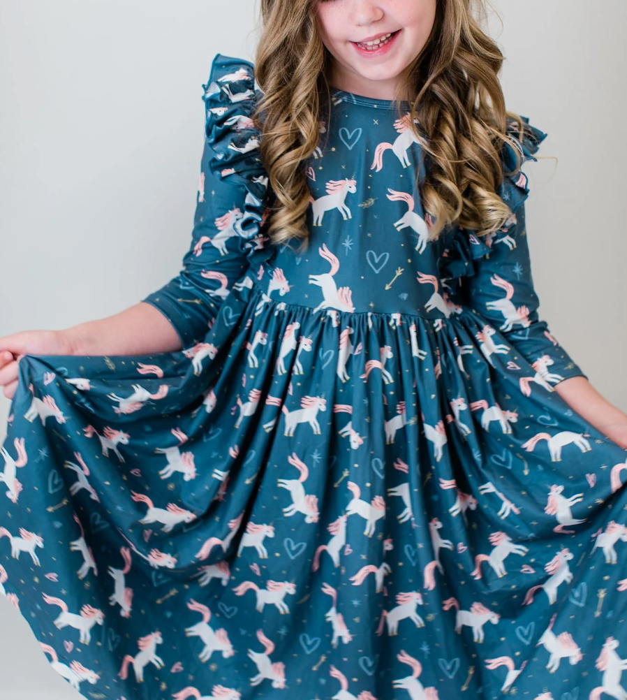 Mila & Rose Unicorn Wish Ruffle Twirl Dress Mila & Rose Unicorn Wish Ruffle Twirl Dress