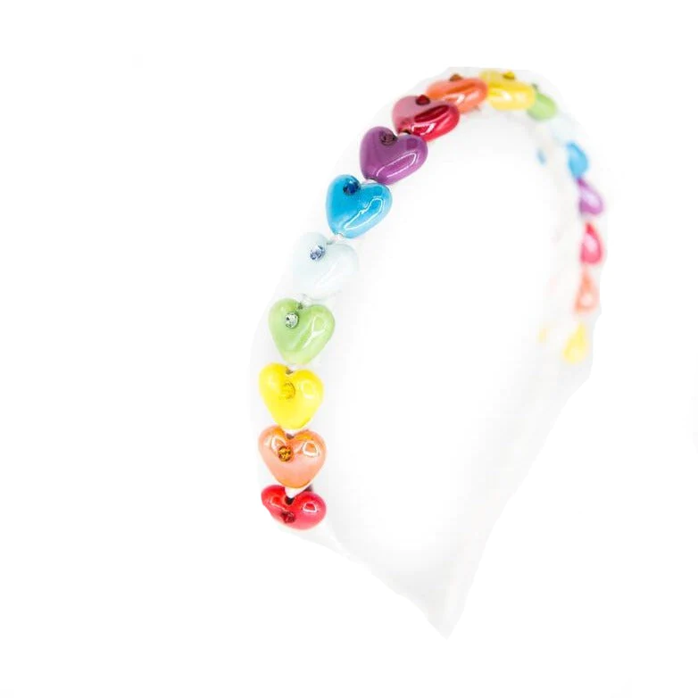 Bari Lynn Crystal Bead Heart Headband