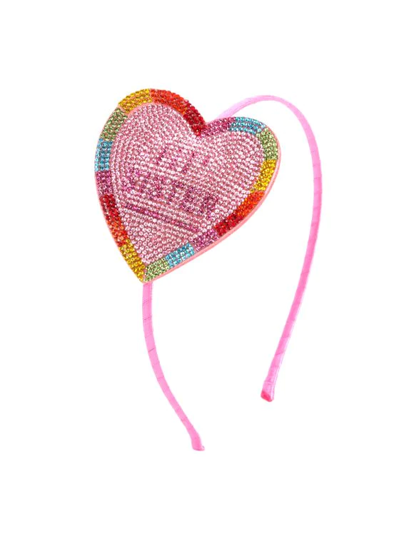 Bari Lynn Crystal Emoji Heart Big Sis Headband