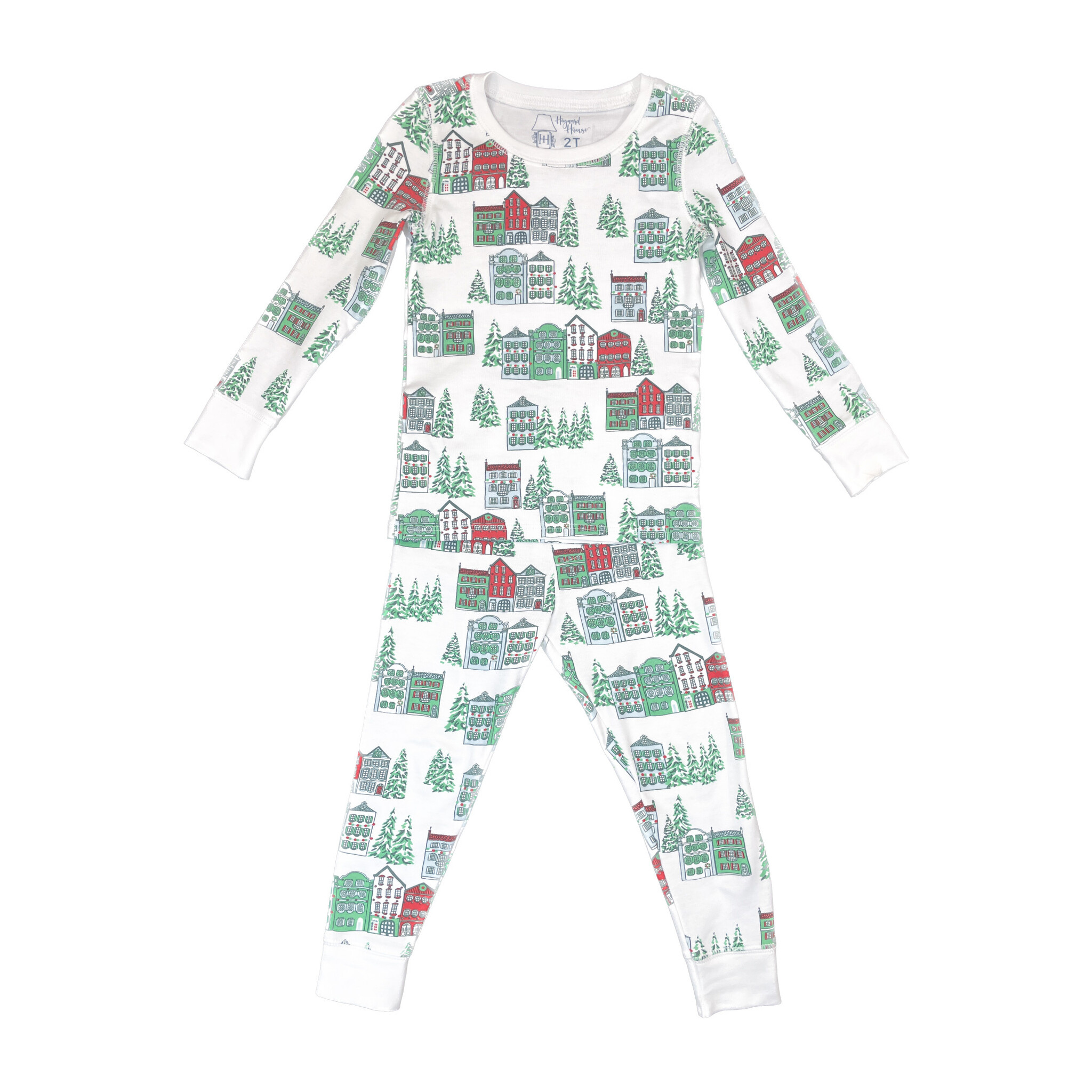 Heyward House Christmas Houses 2-Piece PJ Set