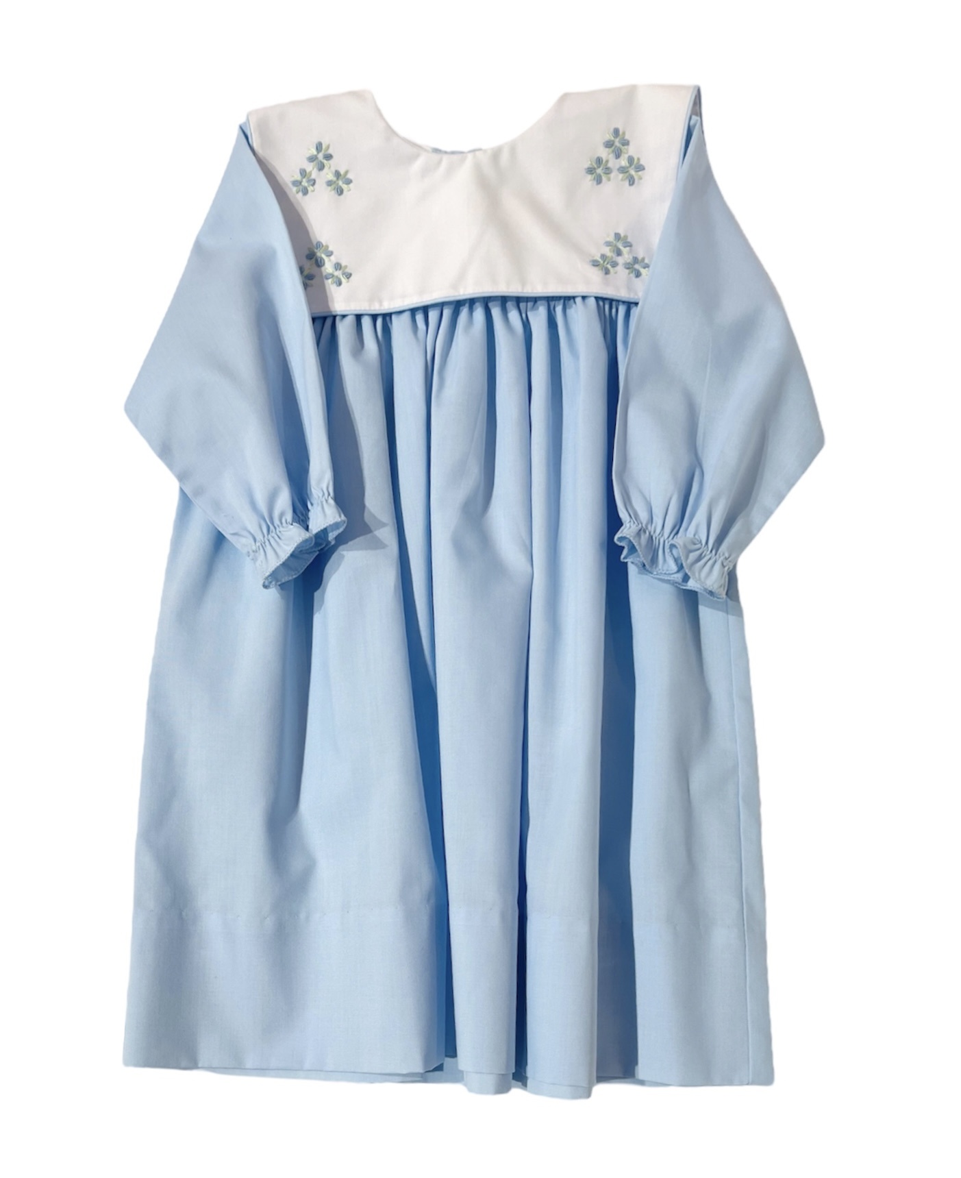 Auraluz L/S Blue Rosebud Dress