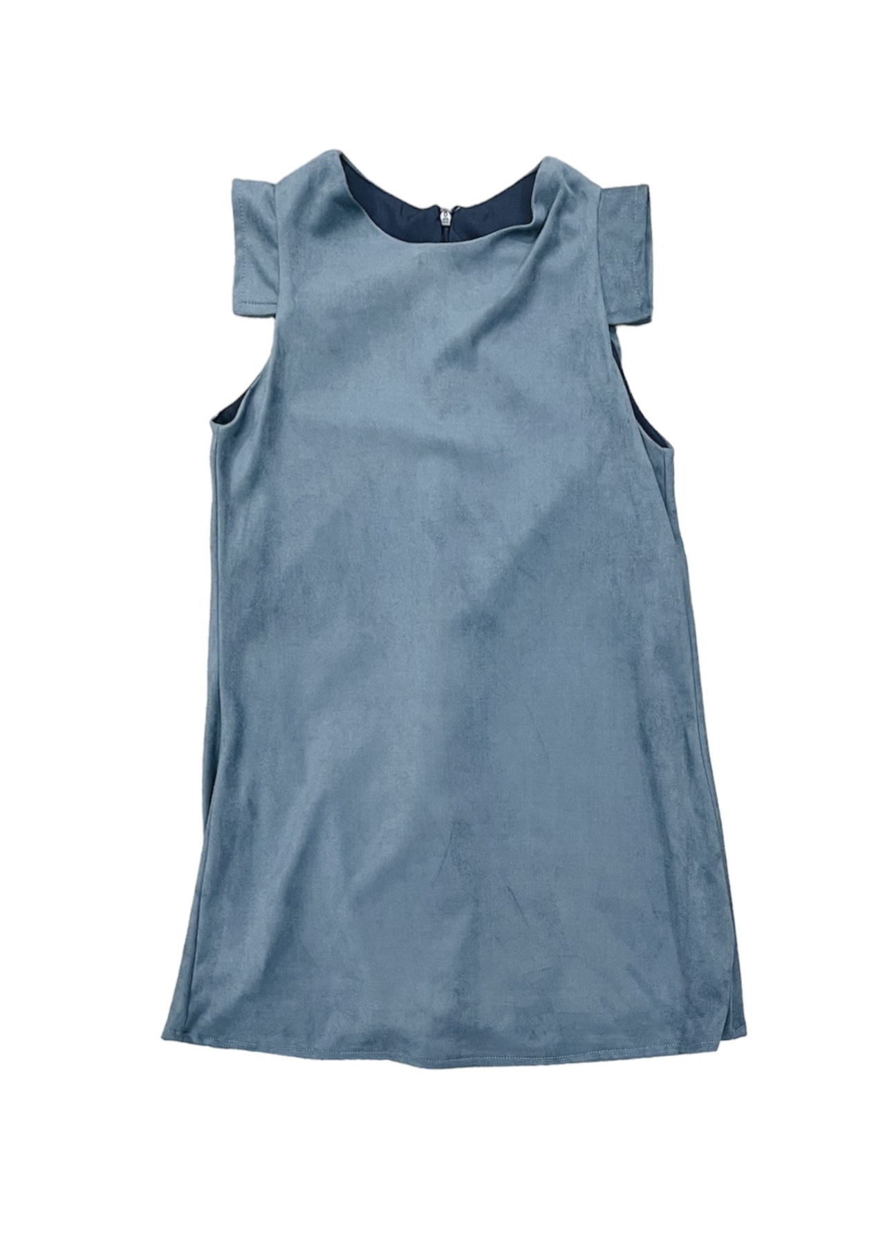 Susanne Lively Designs Steel Faux Blue Knit Aline Dress