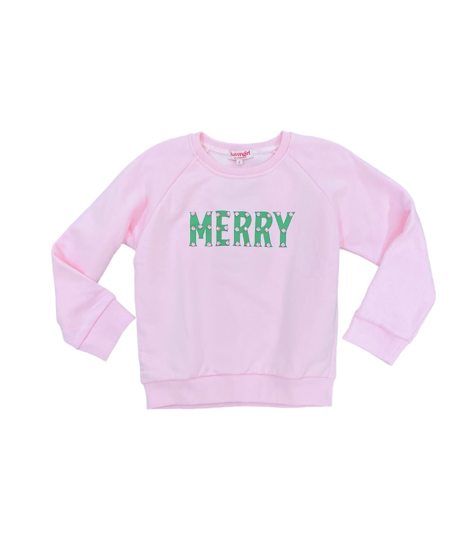Haven Girl Blush Pink Merry Sweatshirt Haven Girl Blush Pink Merry Sweatshirt