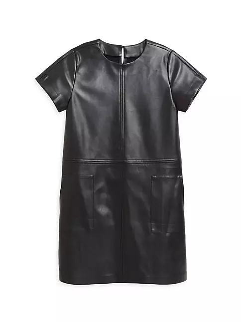 tractr Black Pleather Dress