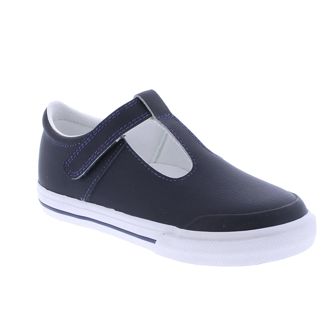 Footmates Navy Leather Drew Shoe Footmates Navy Leather Drew Shoe