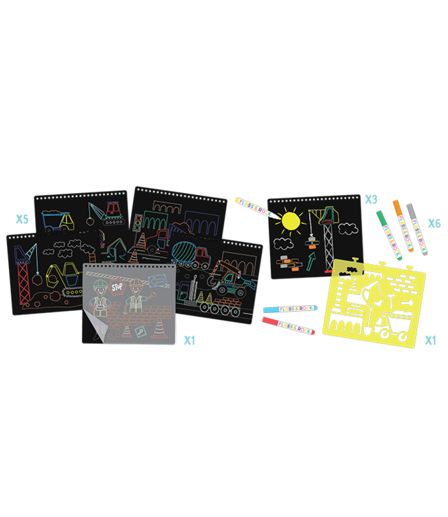 Construction Chalkboard Sketchbook