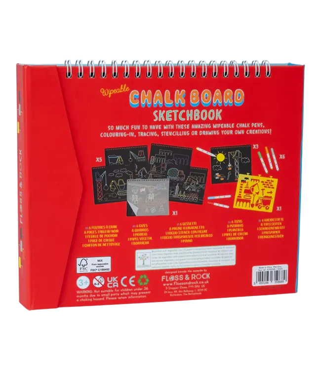 Construction Chalkboard Sketchbook