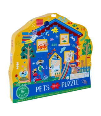 80pc "Pet House" Shaped Jigsaw with Shaped Box