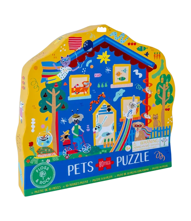 80pc "Pet House" Shaped Jigsaw with Shaped Box