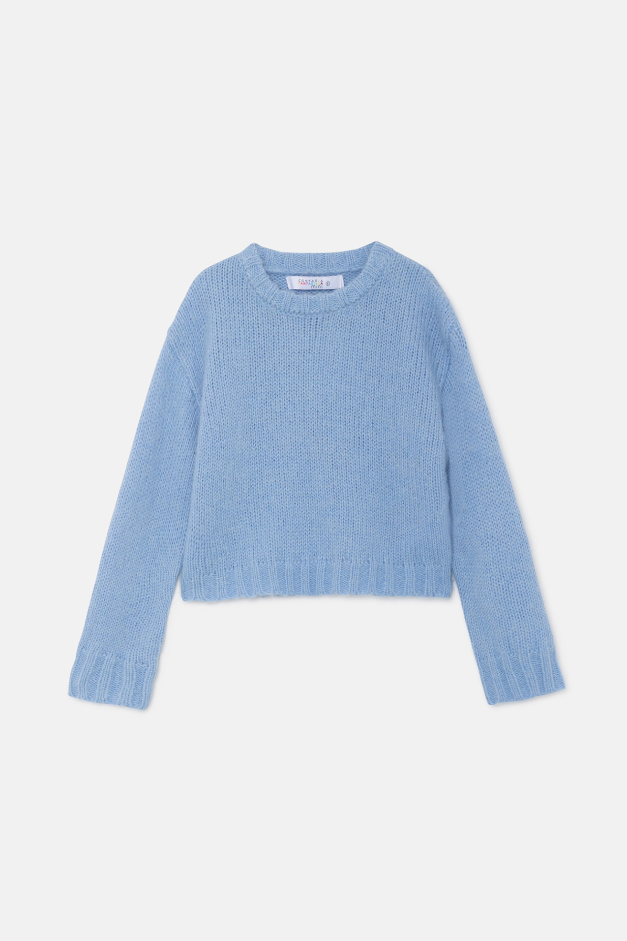Compania Fantastica Blue Knit Crop Top Sweater