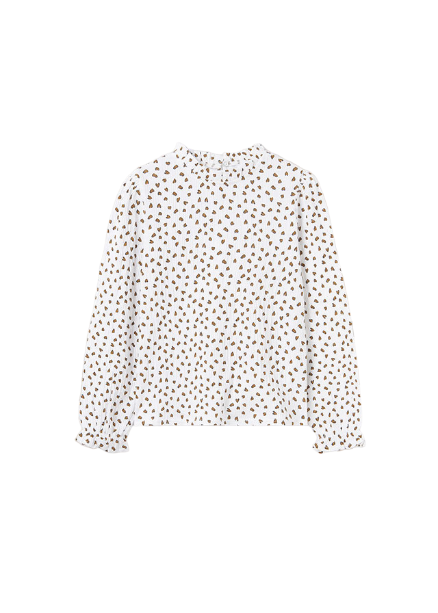 Mayoral Cream Heart L/S Blouse Mayoral Cream Heart L/S Blouse