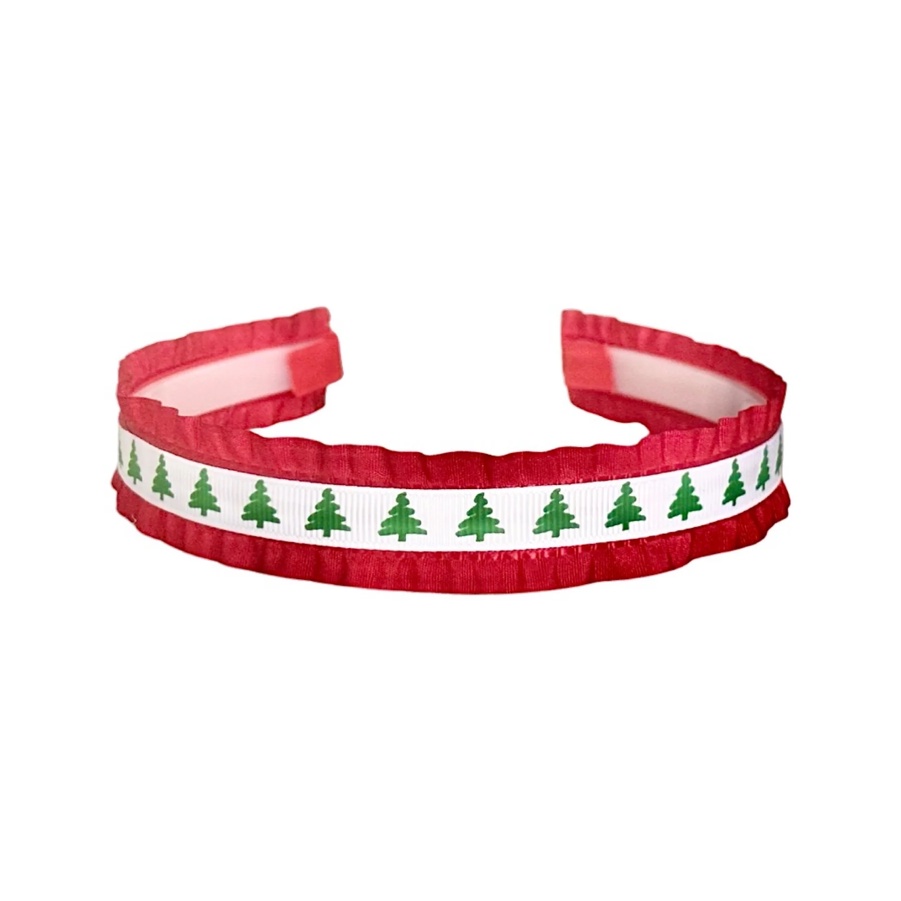 Lolo Headbands and Accessories Christmas Tree Double Ruffle Headband Lolo Headbands and Accessories Christmas Tree Double Ruffle Headband