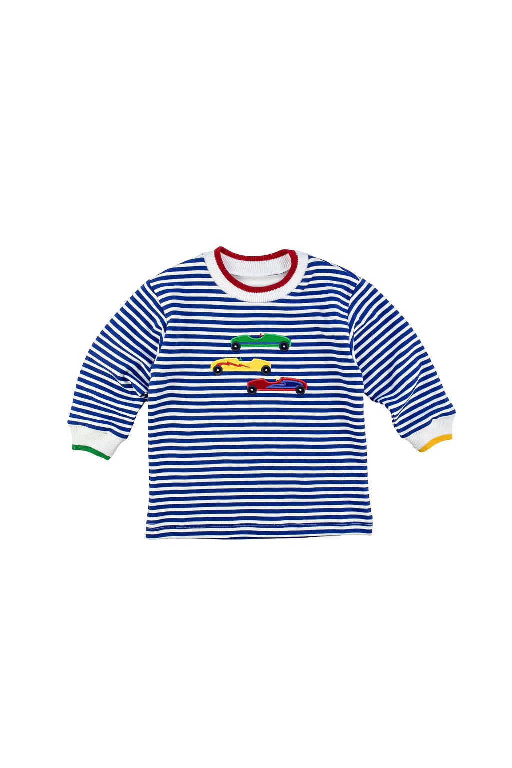 Florence Eiseman Stripe Knit Shirt W/Derby Cars Florence Eiseman Stripe Knit Shirt W/Derby Cars