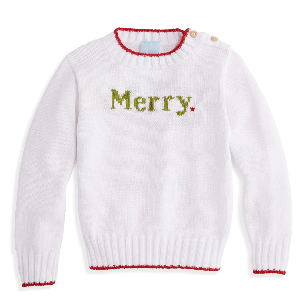 bella bliss White Merry Pullover Sweater