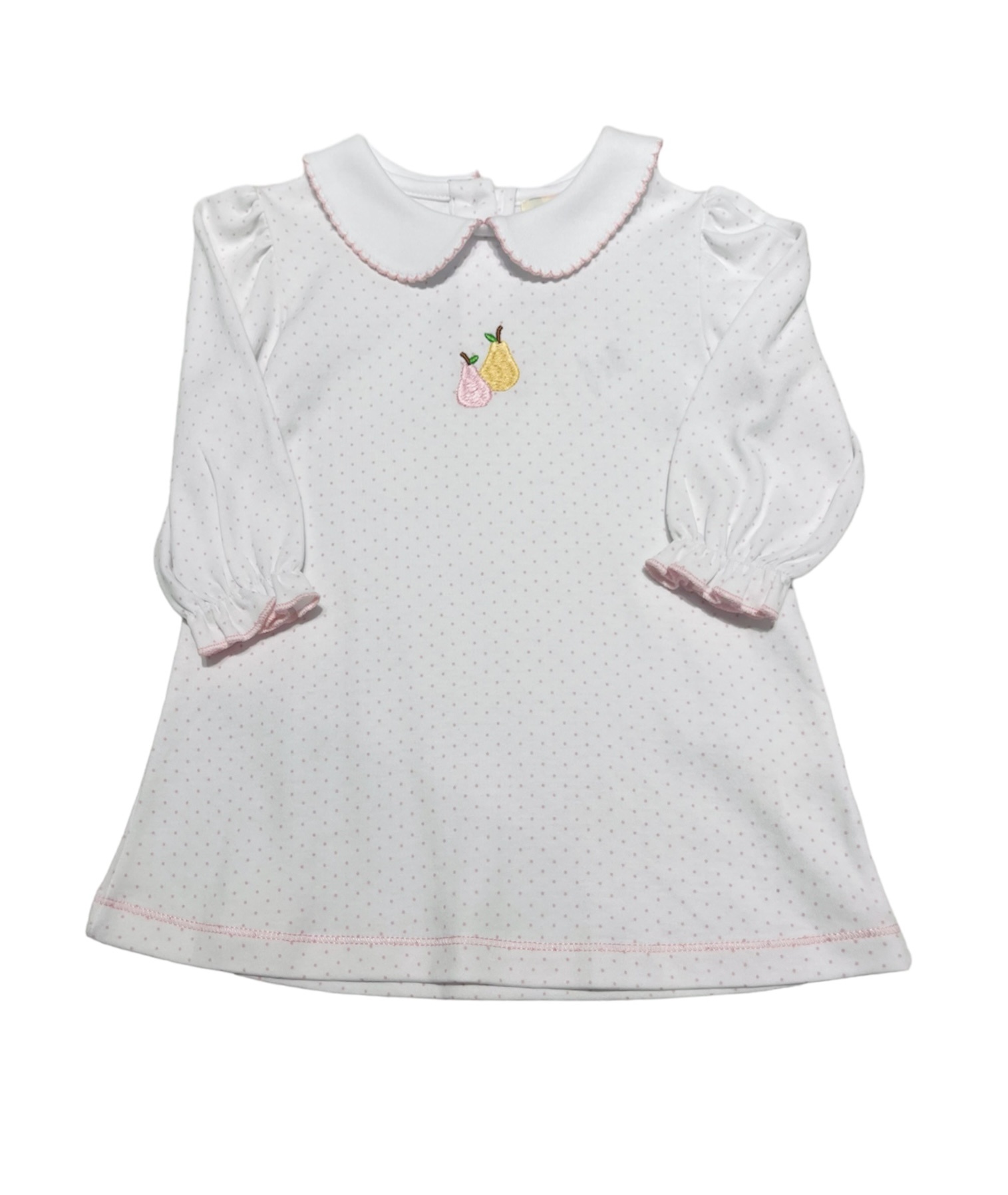 Baby Luigi Pink/Lt. Pink Stripe 2 Pears Dress