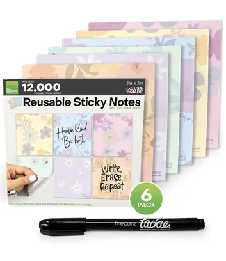 M.C. Squares Stickies 6-Pack  Floral