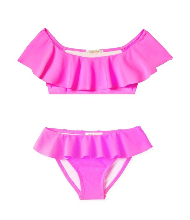 Neon Pink Ruffle Bikini