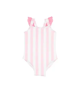 Caicos Cabana Stripe Long Bay Bathing Suit