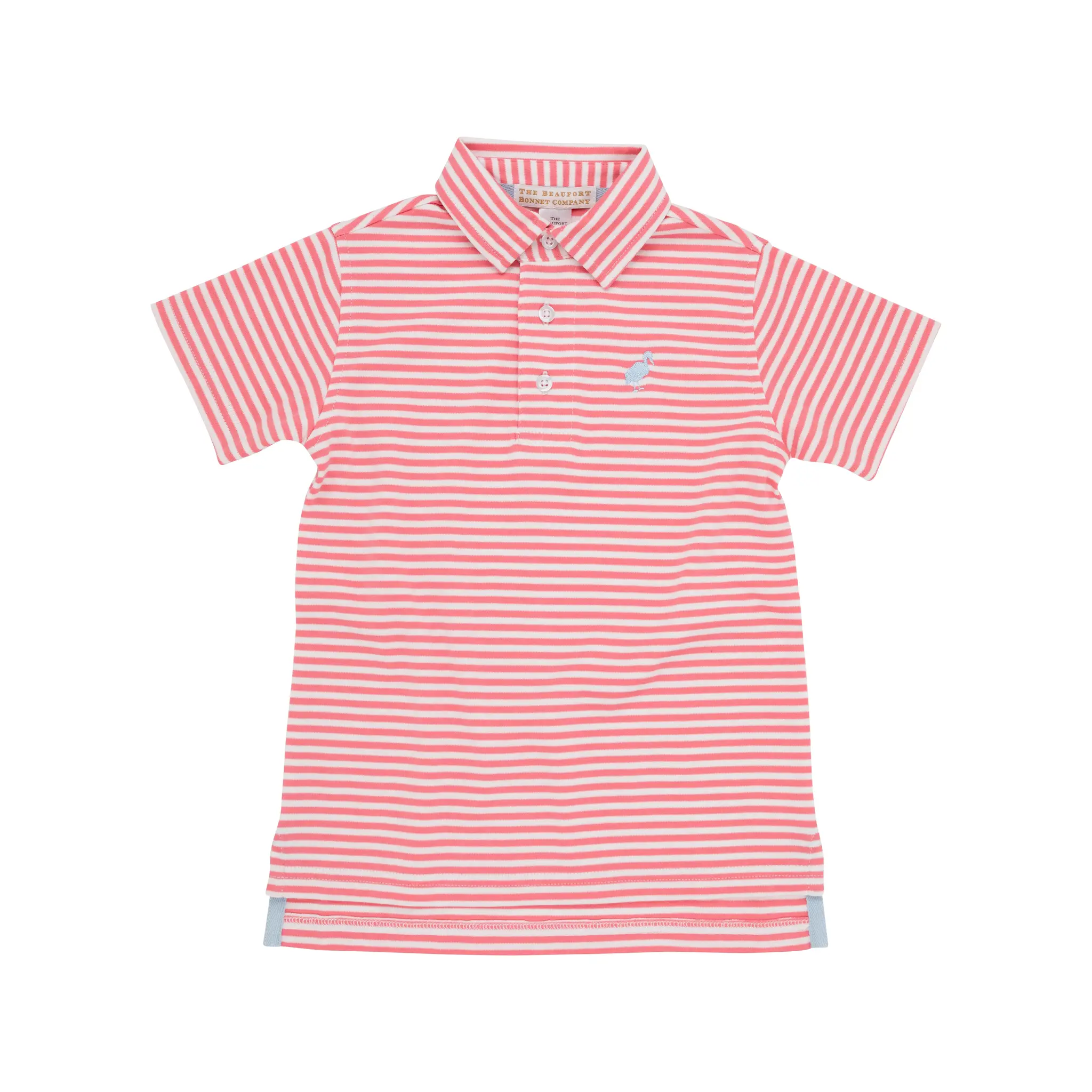 Beaufort Bonnet Parrot Cay Coral Stripe/Buckhead Blue S/S Polo Beaufort Bonnet Parrot Cay Coral Stripe/Buckhead Blue S/S Polo