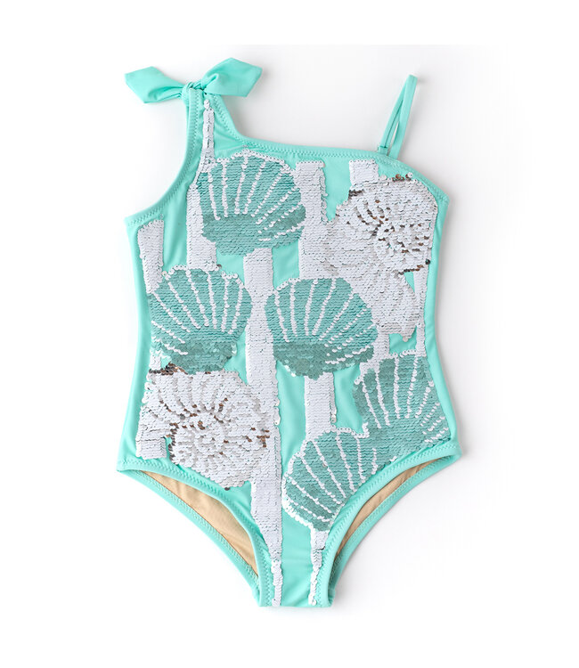 Mint Shell One Piece Swimsuit