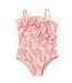 Ruffle Front Pink Leopard One Piece Swimsuit