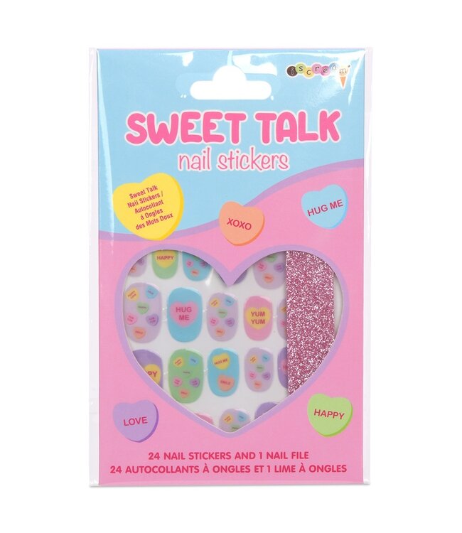 Iscream Sweet Talk Nail Stickers & Nail File Set