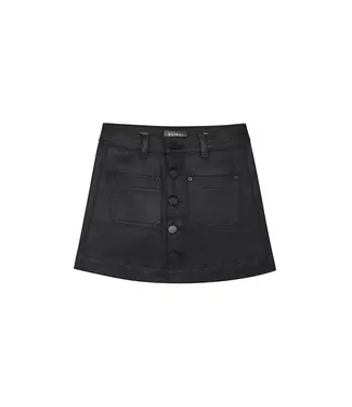 Black Coated Jenny Mini Skirt