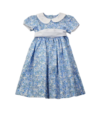 Blue Bunny Print Waistline Dress