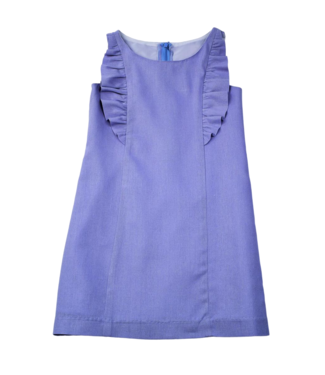 Funtasia Too Lavender Linen Ruffle Dress 14