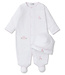 Kissy Kissy White/Pink Cottontail Hollows Footie w/Hat Set