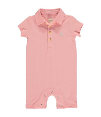 Pink Pique Polo Romper