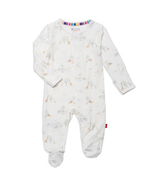 Magnificent Baby White Serene Safari Footie