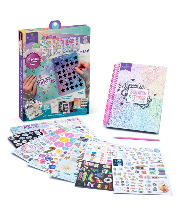 Playmonster Craft-Tastic Scratch & Sticker Journal