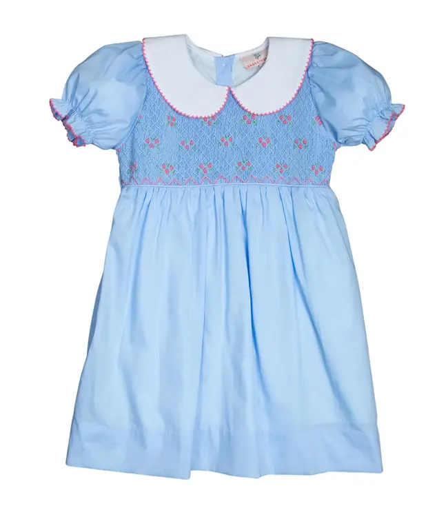 Light Blue Rosette Bishop Dress