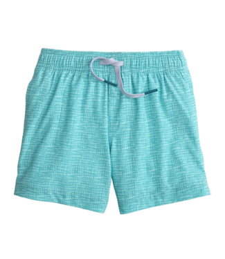 Wake Blue Y Painted Check Swim Trunk