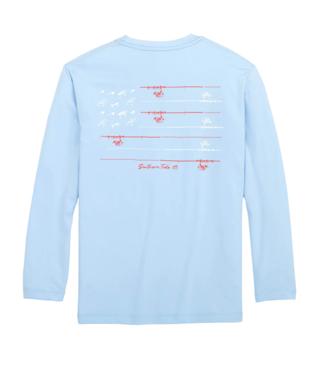 Clearwater Blue Red, White & Lure Perf Tee