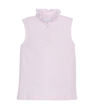 Lt. Pink Stripe Sleeveless Hastings Polo