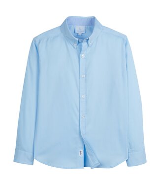 Lt. Blue Pique Button Down Shirt